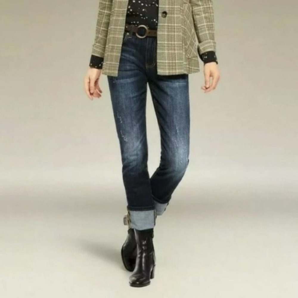 CAbi Style 3561 High Waisted Straight Leg Jeans Size 2